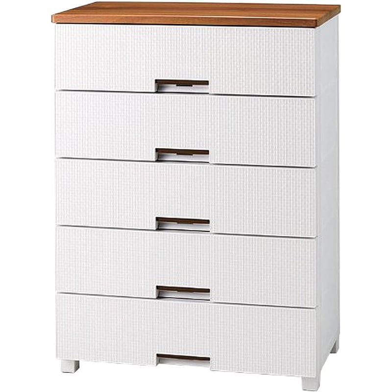 天馬 Tenma チェスト フィッツプラス メッシュ 5段 ホワイト 幅75cm FM7505W