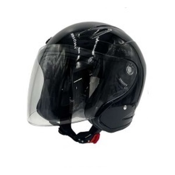 バイク用 ジェットヘルメット ブラック/Mサイズ YH-004/BLACK/M