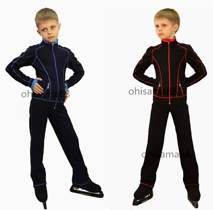 フィギュアスケート衣装 スケートウエア 衣装 子供 大人 アイススケート トレーニング 練習着 アイスフィギュアスケート 上着+パンツ 2点セット スポーツウェア 上下セット アイスダンス スケート