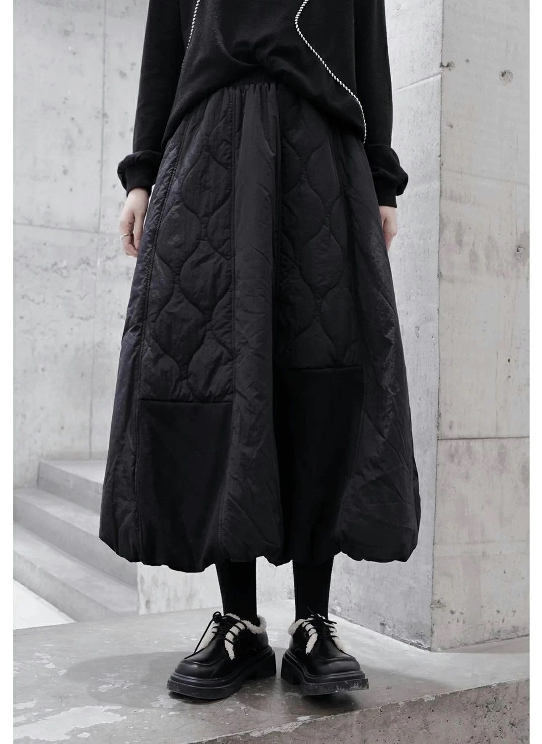 【送料無料】キルティング Aライン 中綿スカート レディース スカート バルーンスカート 秋冬 キルティングスカート