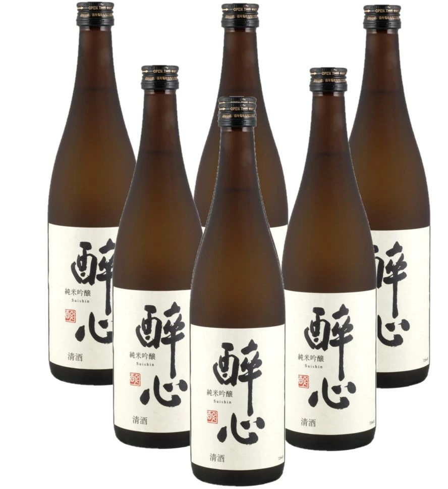 送料無料 日本酒 醉心山根本店 純米吟醸 醉心 すいしん 稲穂 720ml×1ケース/6本