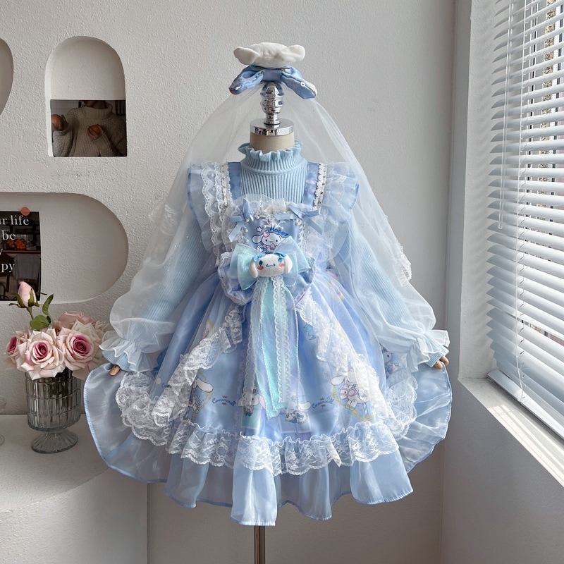 【送料無料】子供服子供スカート 24 秋と冬の新しいスタイルの女の子メッシュスカート漫画子供の誕生日ドレススカートセータースカート