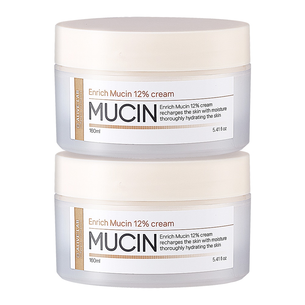 アライブラップ エンリッチ ミュシン 12% クリーム カタツムリクリーム セラソームクリーム 160ml x 2