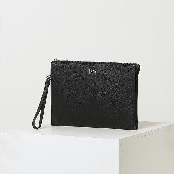 DBBA2E306BK [HOUSE CHECK] ブラックチェックパターン牛革クラッチバッグ