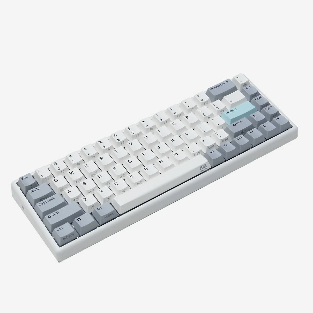NIZ Atom 静電容量無接点方式キーボード ホワイト 68キー 有線(USB-TypeC)接続 無線（Bluetooth・2.4G Hz）接続 キー荷重35g 英語配列 PBT製キーキャップ搭載