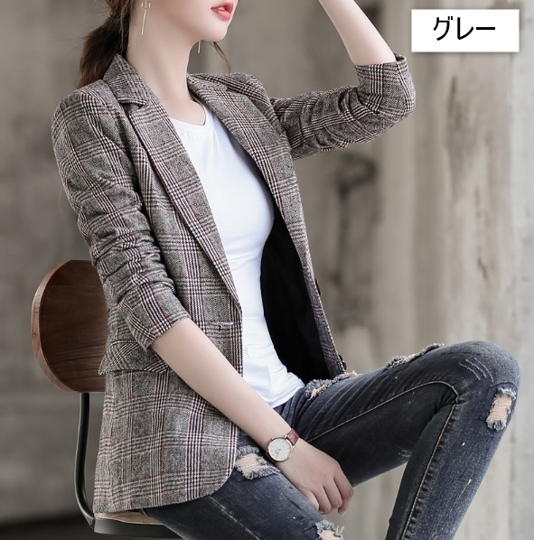 エレガント フレンチ 英国スタイル アウター コート ジャケット 上着 スーツ 袖あり 長袖 襟付き ストレート 前開き かわいい 大人可愛い きれいめ カジュアル 大人 上品 おしゃれ お洒落 5,151円