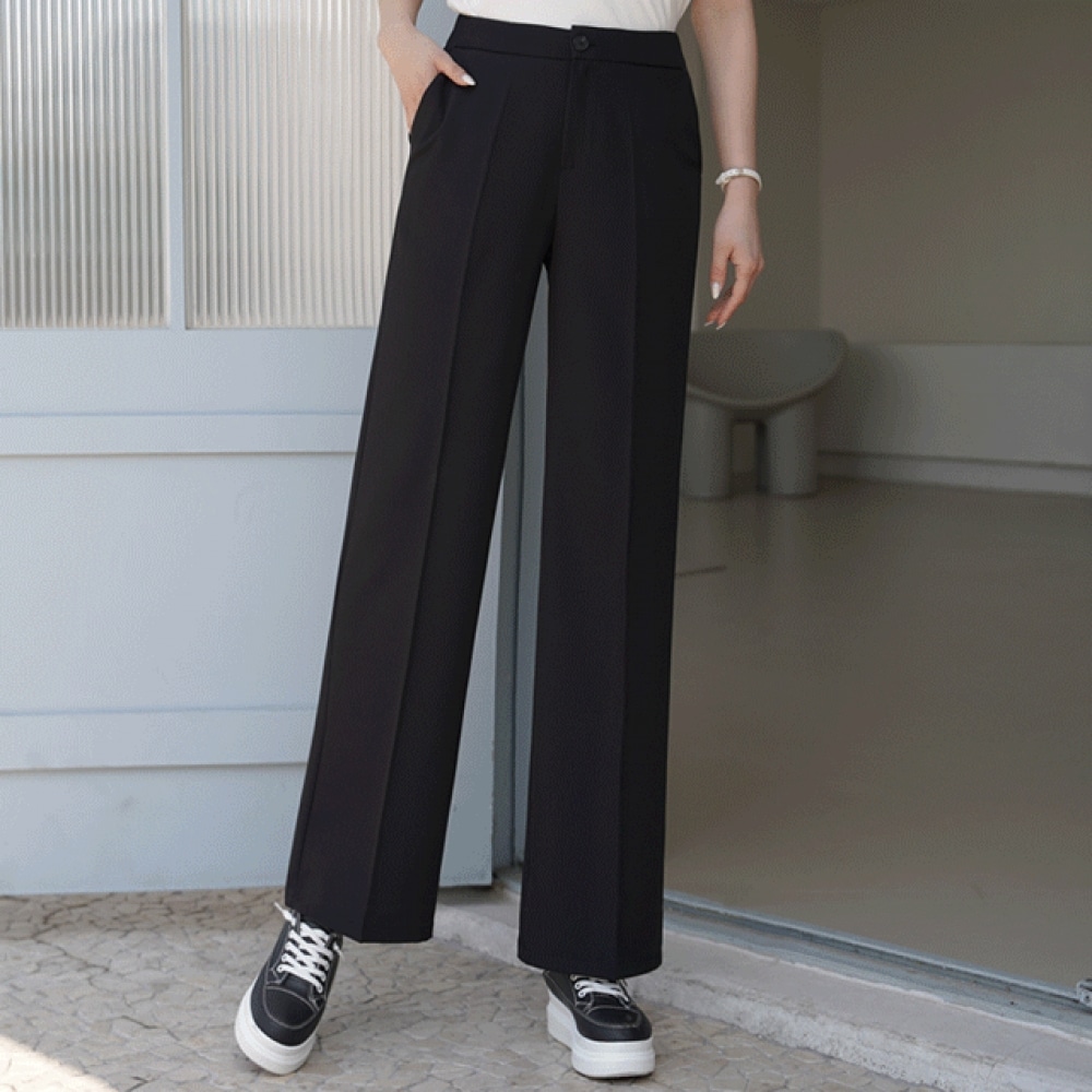 クリック＆ファーニのテンションが心地よいストレートスラックス[S,M,Lサイズ]