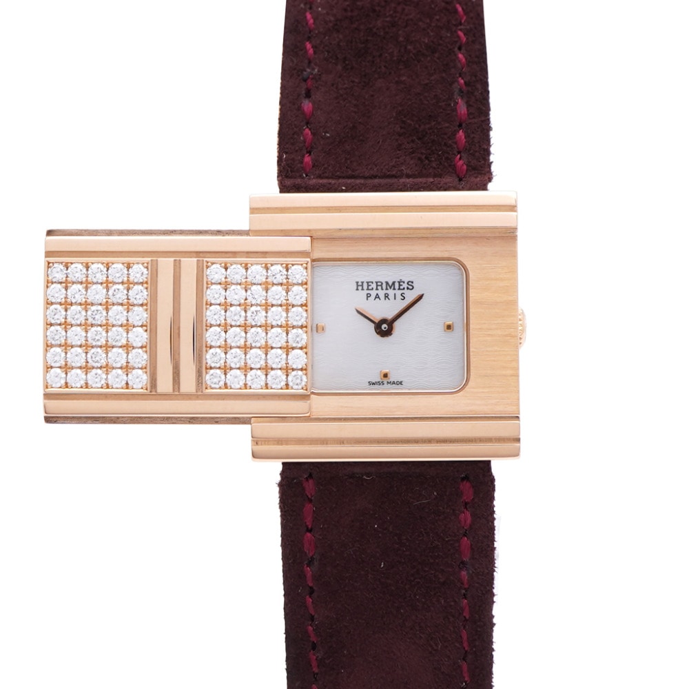 新品同様 クオーツ グリザード パヴェダイヤ K18PG GL1.271 腕時計 K18ピンクゴールド/ドブリス ホワイトシェル 1685【中古】 レディース 287,100円