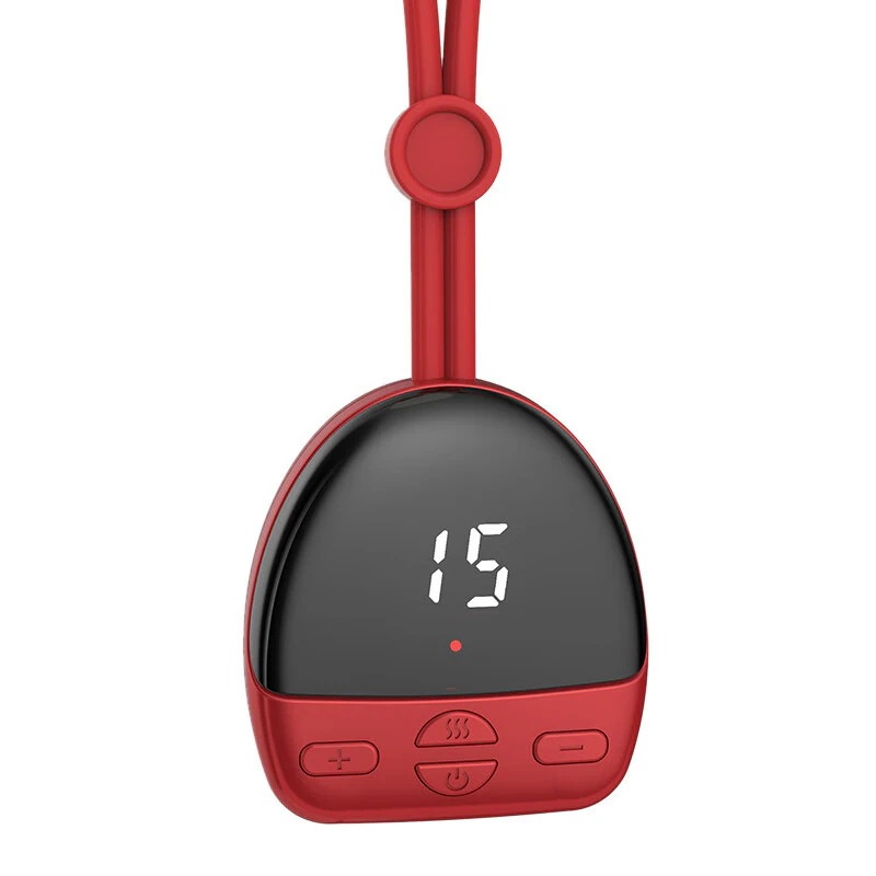 頚椎マッサージ器ミニ携帯肩頚部理学療法パルスヒートテックネックガードペンダント首掛け頚椎マッサージ器グレー30%までに制限