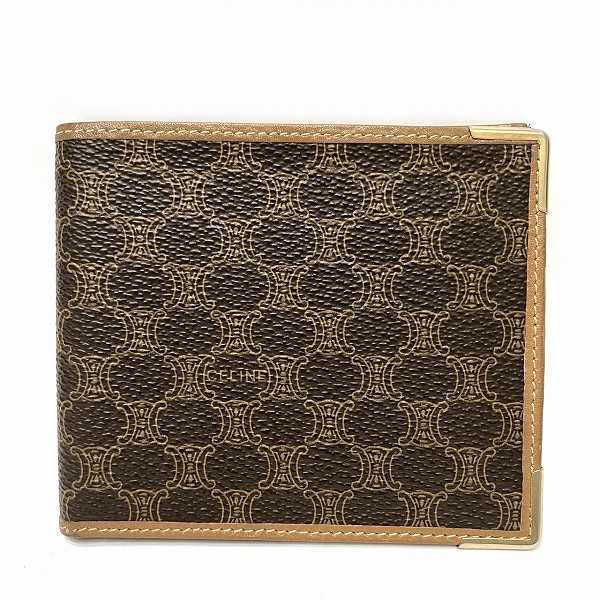 セリーヌ CELINE マカダム M07 財布 2つ折り財布 メンズ 【中古】