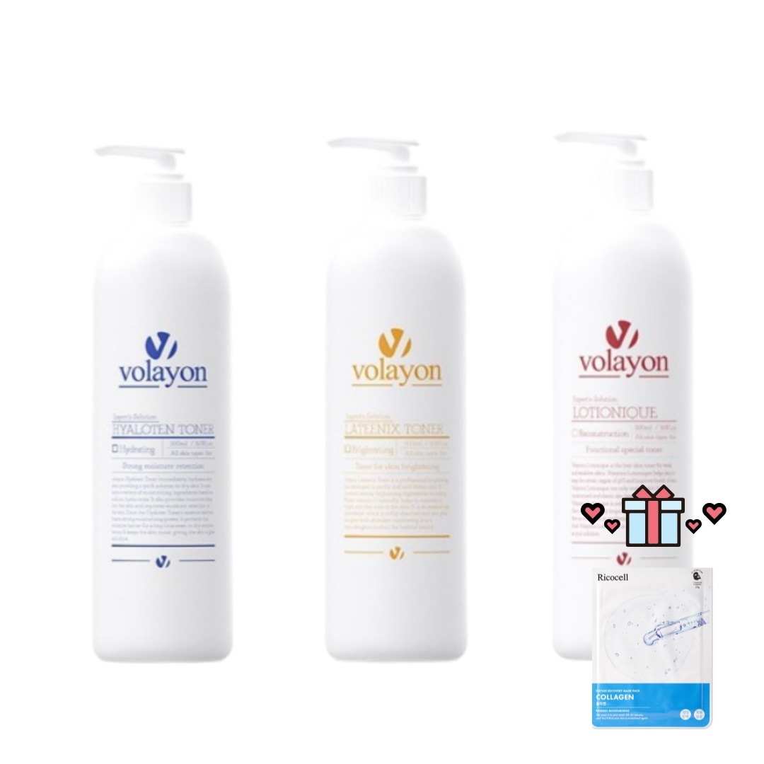 [ボラヨン] (+ 空き瓶) HYALOTEN トナー 500ml / LOTIONIQUE トナー 500ml / LATEENIX トナー 500ml