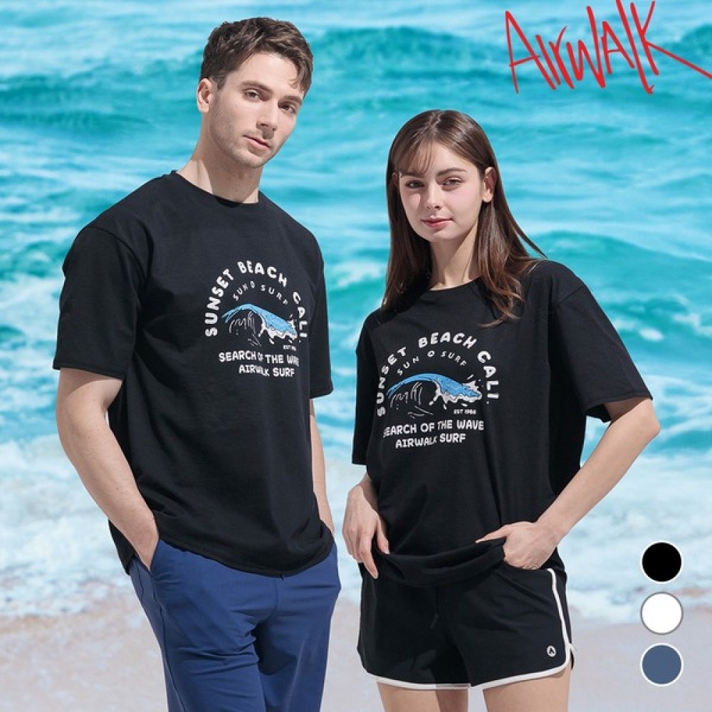 (エアワーク) エアワークサーフユニセックスラッシュガード半袖Tシャツ YaWe5077