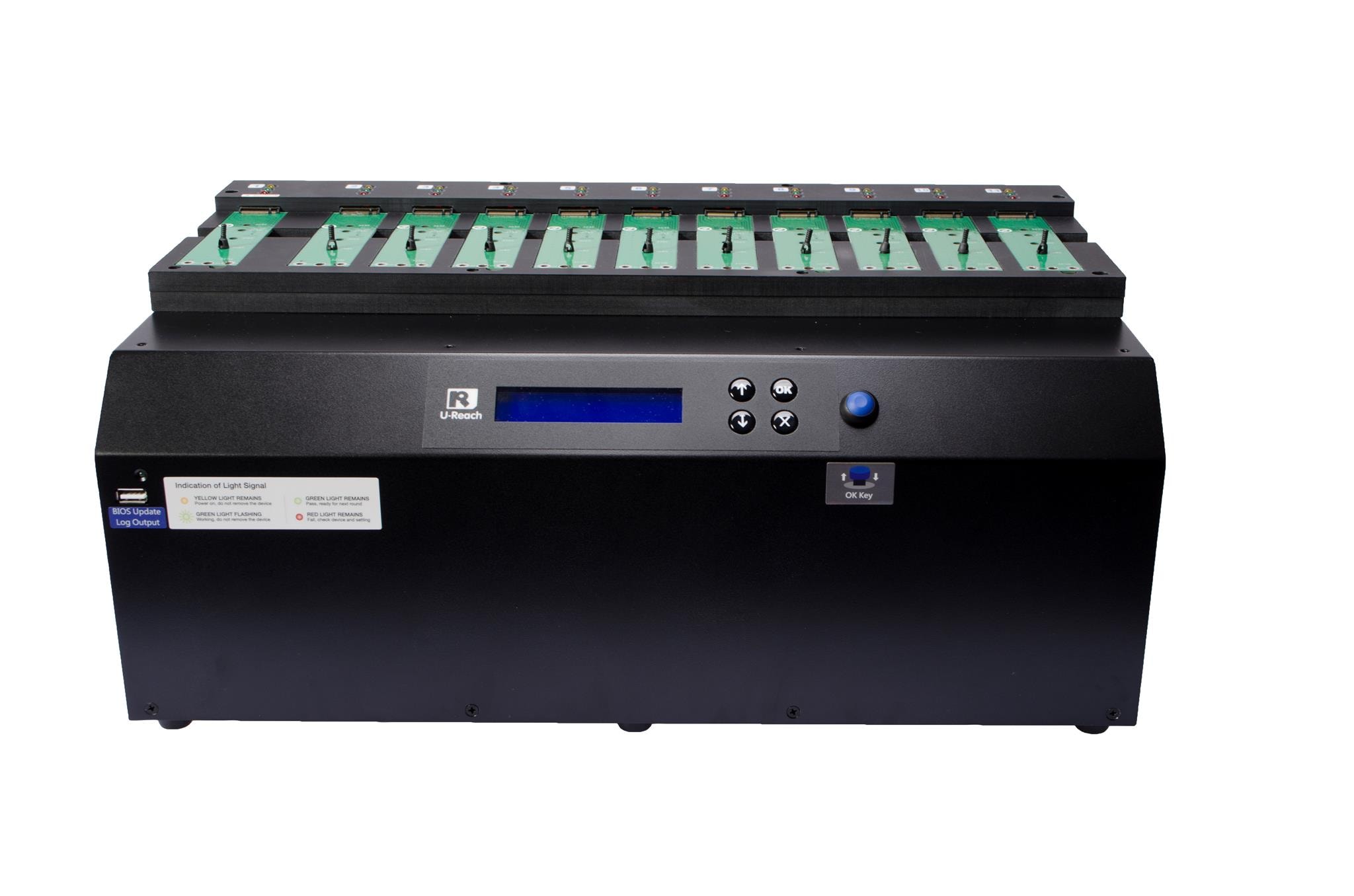 NV-BMシリーズ：11ポート M.2/U.2 & U.3 NVMe/SATA デュプリケーター NV-BM1100
