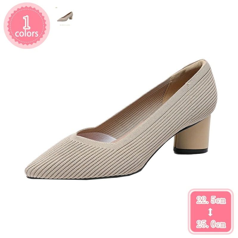 1000円OFFクーポン ポインテッドトゥ きれい パンプス 太ヒール 美脚 シューズ 綺麗 痛くない 歩きやすい フォーマル 6cmヒール 黒 ニット おしゃれ 歩きやすい シンプル レディース コ