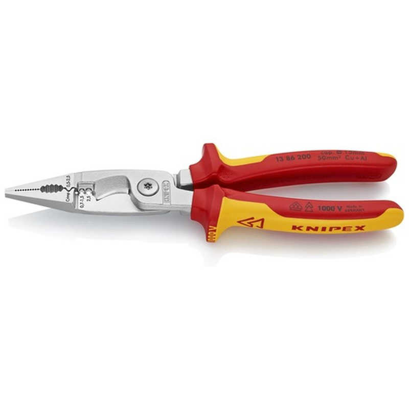 KNIPEX社　KNIPEX 絶縁エレクトロプライヤー (SB店頭展示パッケージ仕様)　1386200SB