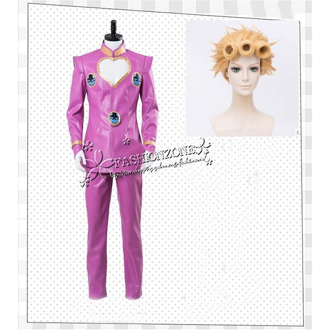 ジョジョの奇妙な冒険 風 ジョルノ・ジョバァーナ コスプレ衣装 ウィッグ cosplay アニメ ゲーム コスチューム ハロウィン仮装