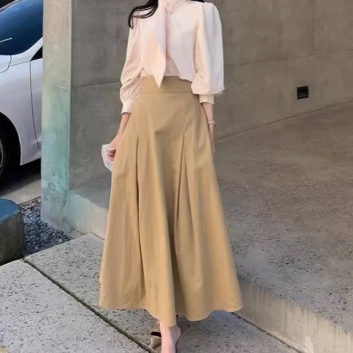 レディース スカート プリーツスカート ロングスカート ミモレ スリム Aライン スマート プリーツ ハイウエスト かわいい 大人可愛い きれいめ シンプル カジュアル 上品 おしゃれ レトロ