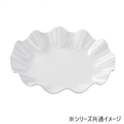 福井クラフト メラミン40cmウェーブ丸盛皿ホワイト 51353620