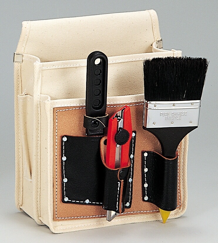 6号帆布（白）塗装用腰袋（SI-11） ガーデニング DIY 道具 工具 ツール 大工 外仕事 工事