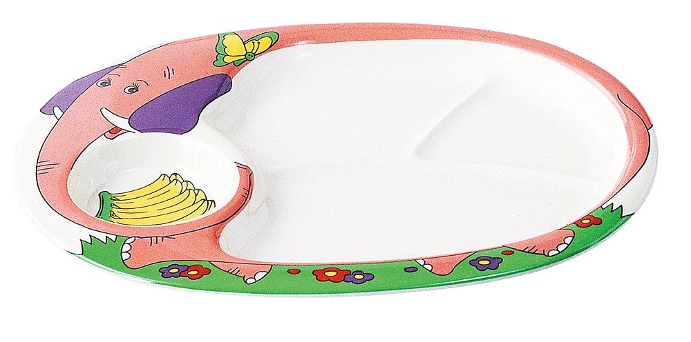 （まとめ買い）エンテック メラミンお子様ランチ皿 ゾウ L-4 [x3] 6,598円