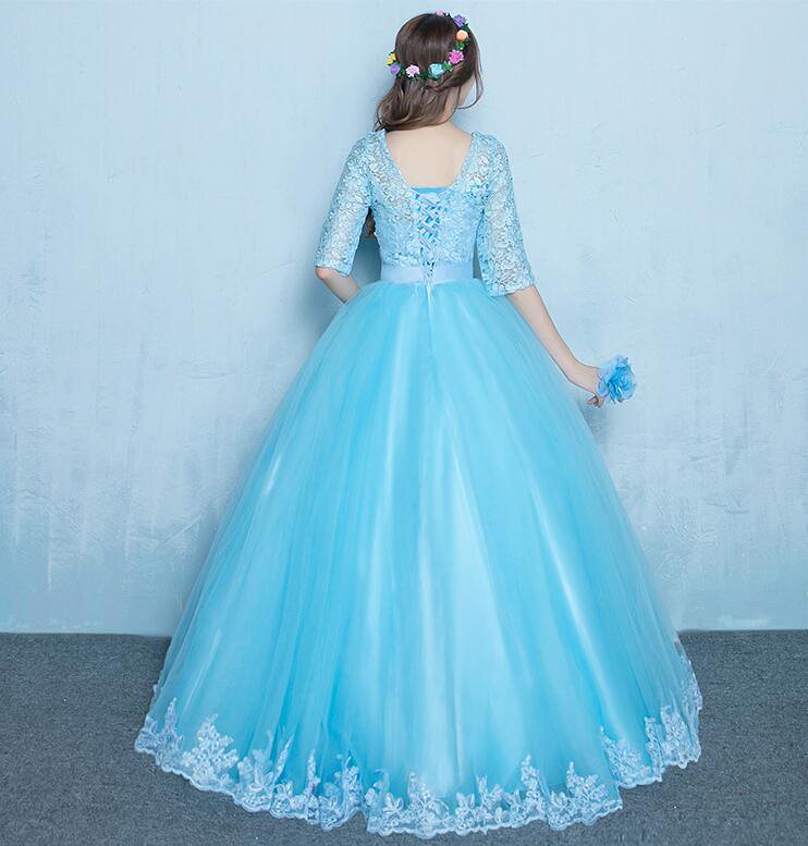 お呼ばれカラードレス 7分袖 ロングドドレス マキシ丈ワンピース パーティードレス 二次会 同窓会