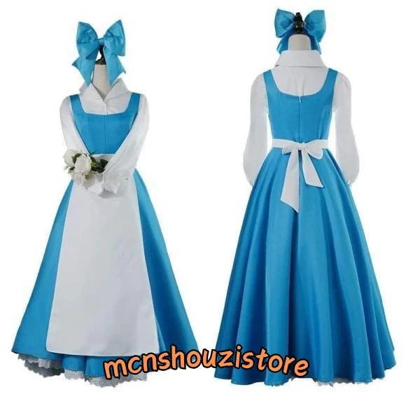 ベル コスプレ衣装　町娘　美女と野獣 ドレス　仮装　変装　 +バニエオーダーサイズ可能