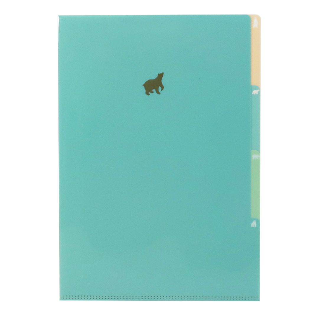 クリアファイル 3ポケット ファイル Polar Bear しろくま 高い素材 クローズピン おしゃれ グッズ 学生 メール便可シネマコレクション 大人 新学期準備文具 かわいい