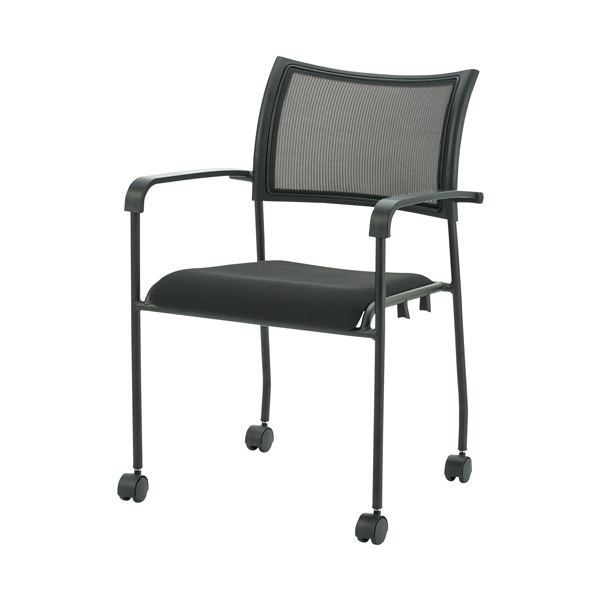 ジョインテックス 会議イス GKM-A50 ブラック 肘付キャスタ付 22,306円