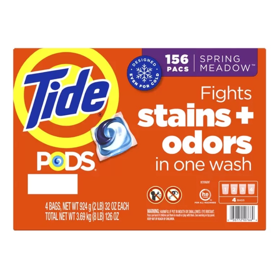タイド ポッズ スプリング メドウ 洗濯洗剤 39個 x 4 パック洗濯洗剤