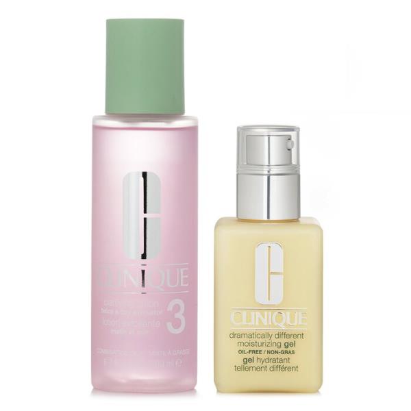 dramatically different set 3: moisturising gel & clarifying lotion 3-combination oily to oily 2pcs