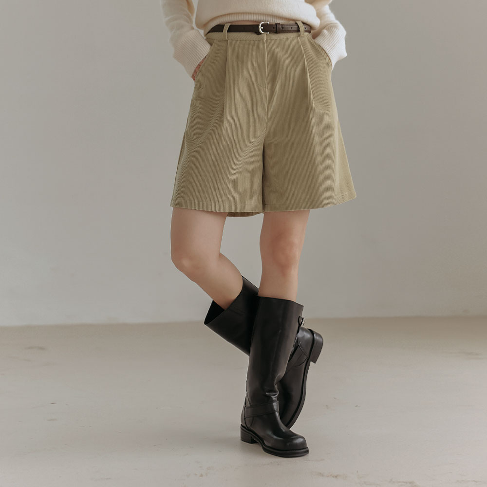 コージエンコーデュロイベルトセットバミューダハーフパンツ