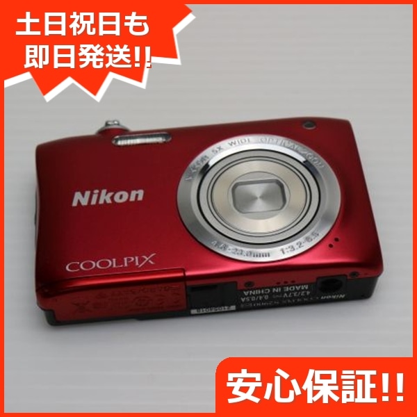 超美品 COOLPIX S2900 レッド コンデジ Nikon 76