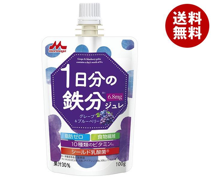 限​定​販​売​】 森永乳業 1日分の鉄分ジュレ グレープ＆ブルーベリー 100gパウチ＊24本入＊(2ケース) ゼリー飲料 -  flaviogimenis.com.br