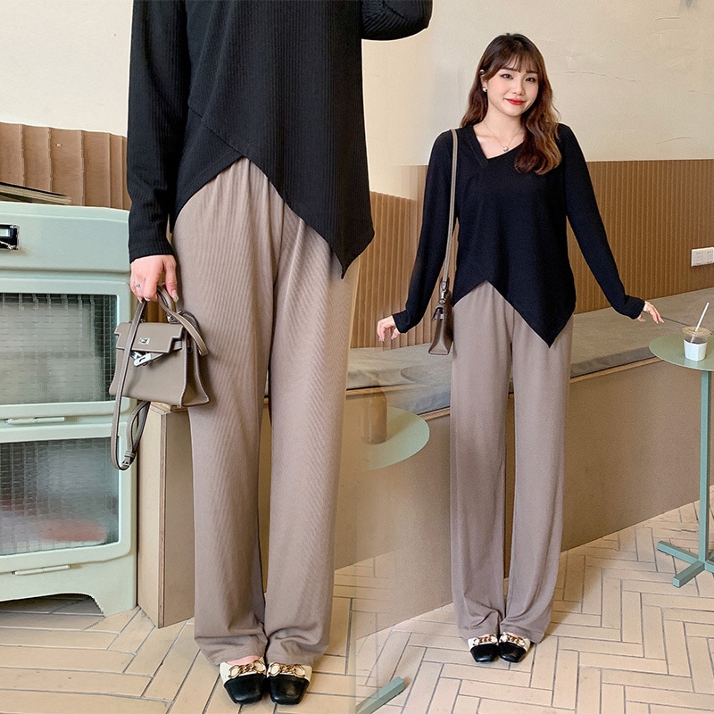 上品 5L 4L 韓国ファッション 大きいサイズ レディース 5l ズボン 秋冬 春夏 ゆったり ワイドパンツ揚げ街のズボンの大きいサイズの婦人服の洋風の垂れ下がった感じの広い足のズボンはやせています