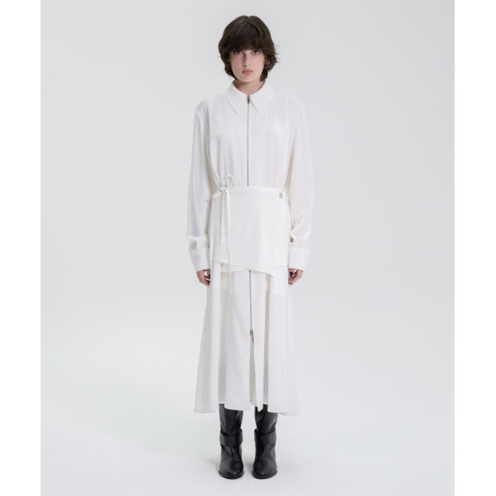 TREEMINGBIRD Wrap Shirt Onepiece White TM2579OP004MWH