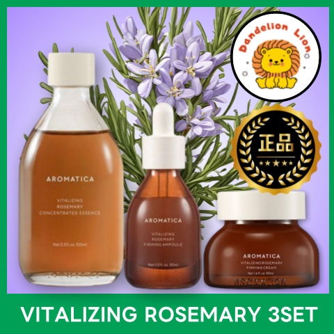 [3点セット]バイタライジング ローズマリー (エッセンス+アンプル+クリーム) スローエイジング・ハリ・抗酸化・毛穴ケアで肌の輝きとバランスを整える総合スキンケア 韓国コスメ