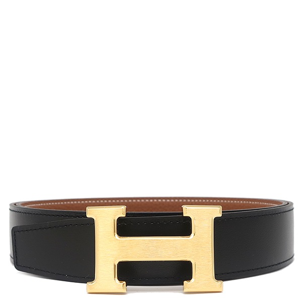 エルメス ベルト コンスタンスH トゴ ボックスカーフ ブラック×ゴールド #85 マットゴールド金具 新品 未使用 Hバックル ベルトバックル レザーベルト キット W刻印(2024年製) 【箱】