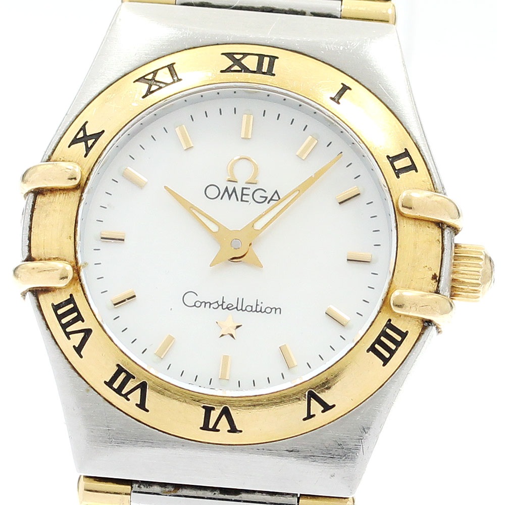 オメガ OMEGA 1362.70 コンステレーション ホワイトシェルダイアル ハーフバー クォーツ レディース _905221【中古】