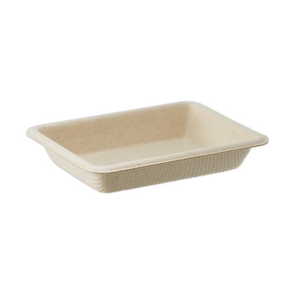 （まとめ）アヅミ産業 紙製小皿 未晒8E18-22 1パック（100枚）[x5セット]