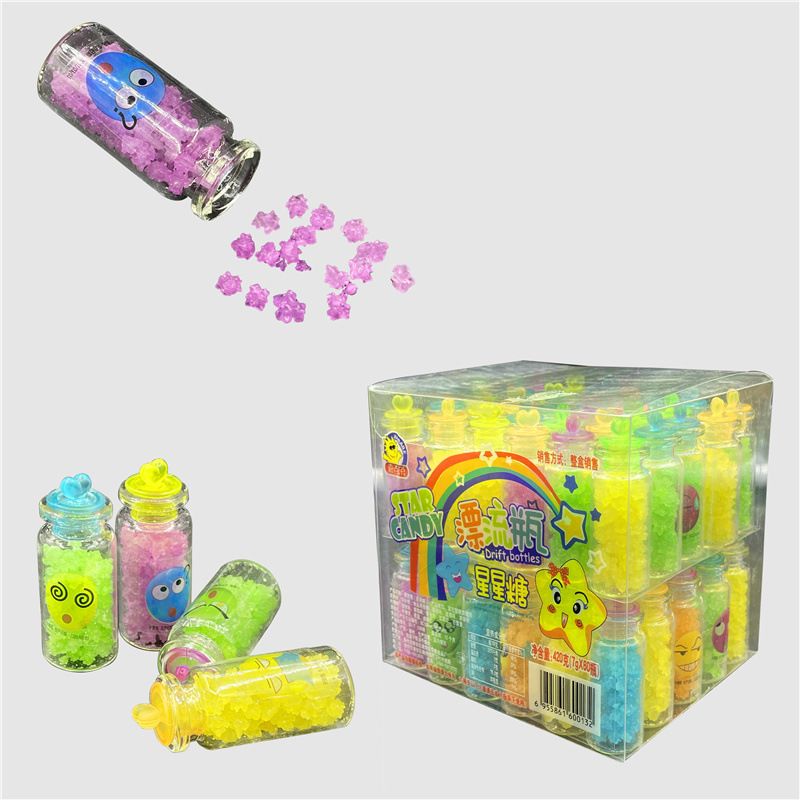 [新鮮で美味しい店長おすすめ]星糖小粒透明漂流瓶ミックスフルーツ味願瓶ハードキャンディ972新製品2点購入で200円割引