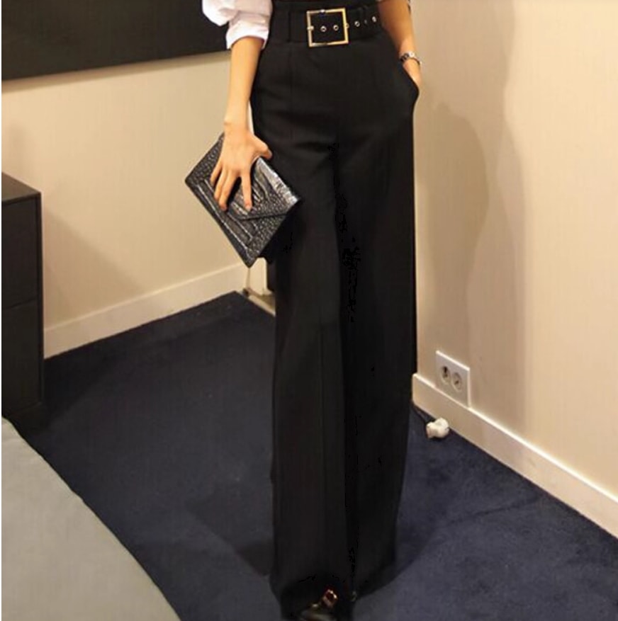 レディース ハイウエストワイドレッグパンツ ロング スリム ストレート きれいめ シンプル 上品 かっこいい ラフ マニッシュ ボーイッシュ かっちり 都会的 ロマンティック ナチュラル ワイルド