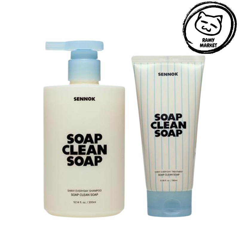 【セット】シャイニーエブリデー シャンプー 300ml ＋ トリートメント 180ml（ソープクリーンソープ／ベビーブラッシャー）SOAP CLEAN SOAP / BABY BLUSHER / セン