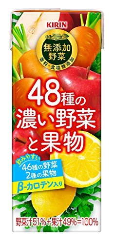 他サイト： 小岩井 キリン 無添加野菜 48種の濃い野菜と果物 200ml24本の商品画像