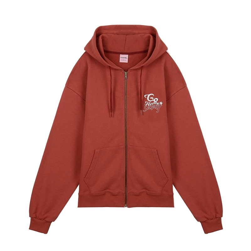 GO HOME SOCIETY Zip Up - RED