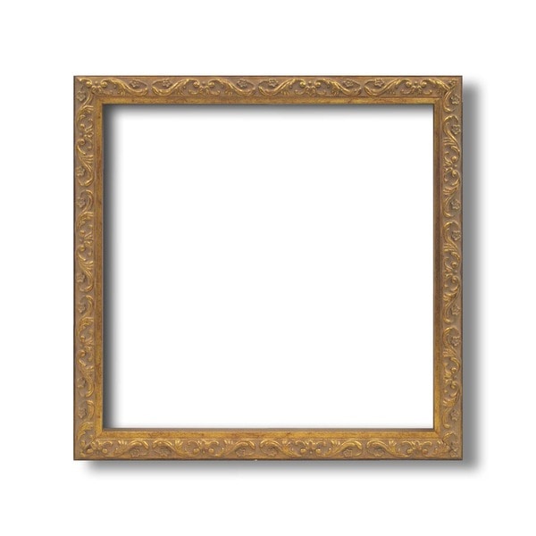 ( 角額 )正方形額 400角 400×400mm アンティークゴールド 深みのある額 壁掛けひも アクリル付 8201 フレーム 額縁 額