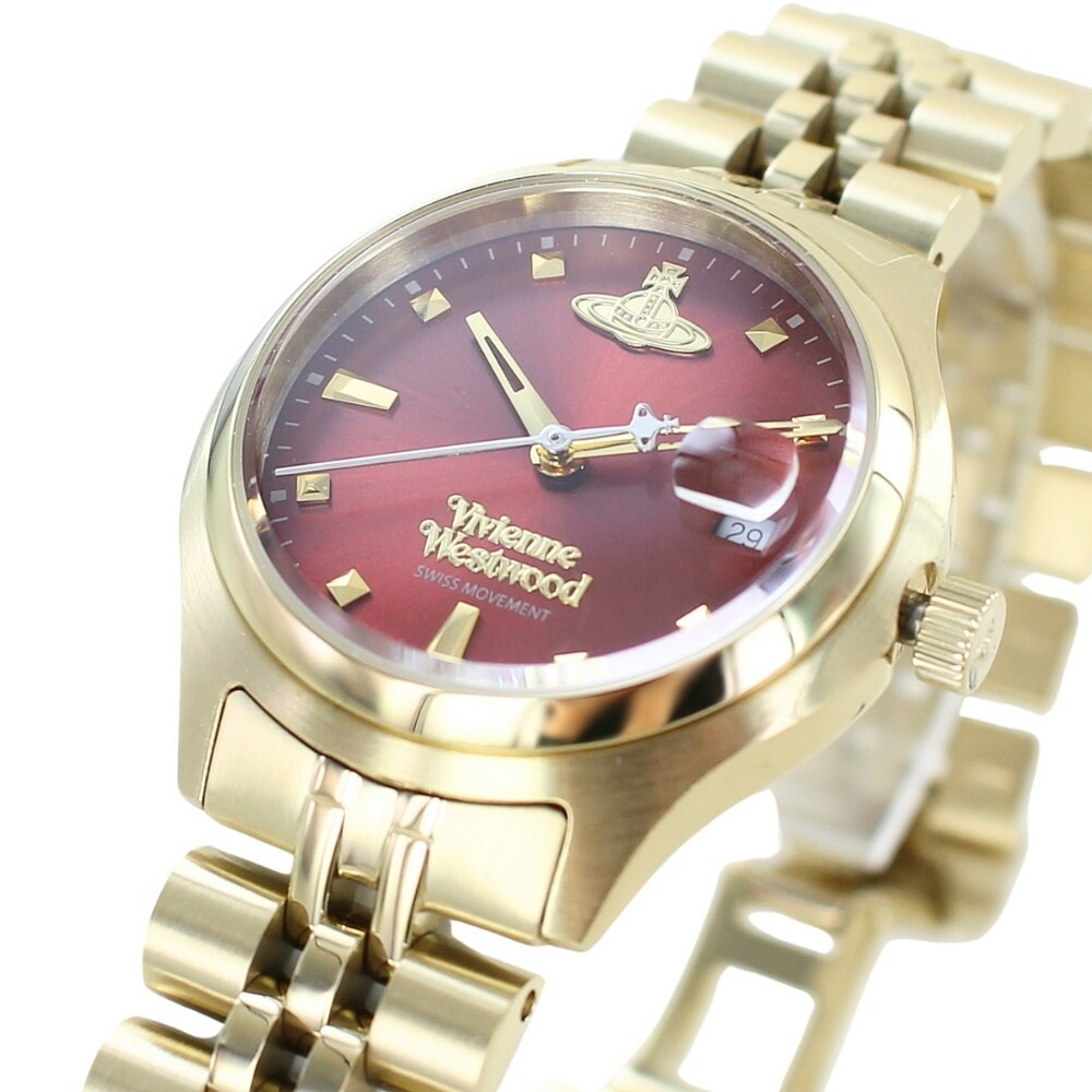 ヴィヴィアン ウエストウッド 腕時計 レディース ブランド ブラウンレッド ゴールド かわいい おしゃれ シンプル レディース腕時計 ブランド腕時計 女性用 仕事用 クオーツ ウォッチ お礼 贈り物