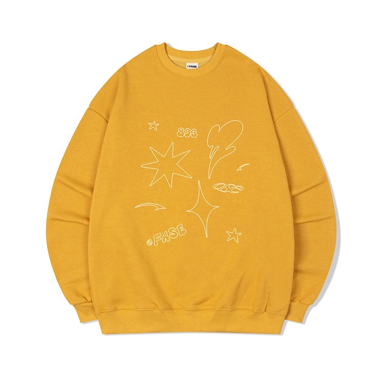 DRAWING FIGURE SWEATSHIRTS - MUSTARD