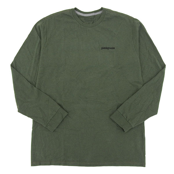 パタゴニア ロングTシャツ ロンT ロングスリーブ 長袖 メンズ P-6 ロゴ レスポンシビリティー グリーン M S L/S P-6 LOGO RESPONSIBILI-TEE PATAT-LTL3