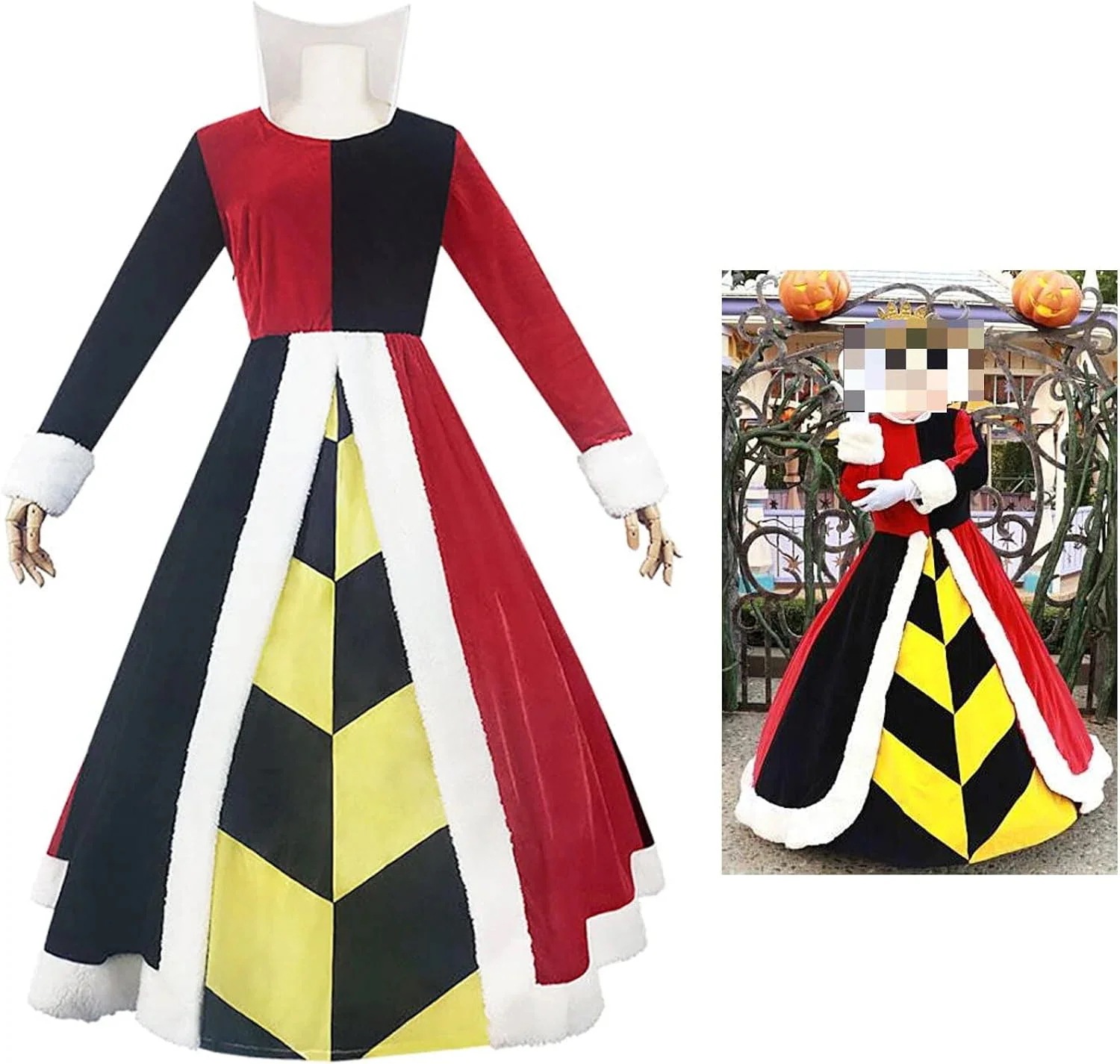 【全シリーズ発売中】 【値引き中】演出服 復古 女王 プリンセス 仮装 ドレス 魔女 レディース コスプレ ハロウィン コスチューム コスプレ 大人 衣装＋手袋＋王冠＋バニエ ハート女王