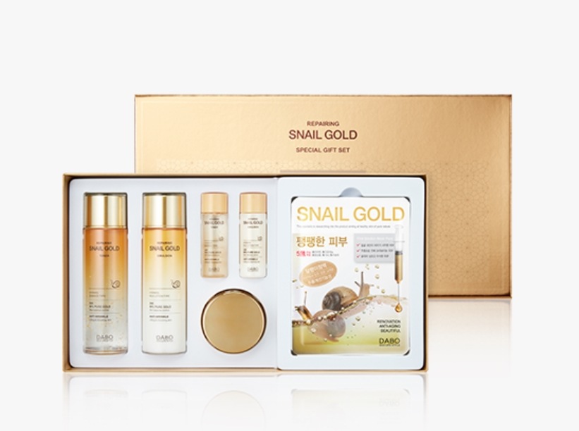 韓国コスメリペアカタツムリゴールドスキンケア3セットエラスティック栄養モイスチャー水分保湿弾力